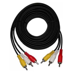 3RCA Male to 3RCA Male Stereo Audio Video Cable Composite Audio Video Av Cable Stereo Audio Video Cable Gold Plated 3 to 3 RCA Male Audio Plug Video for DVD VCD TV Amplifier Projector,5m