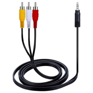 AUX to 3RCA Female Cable | TRRS to 3RCA AV Adapter | RCA to 3.5mmVedio Connecter Composite for Audio Video Cable TV DVD Camcorder Smart TV,5m