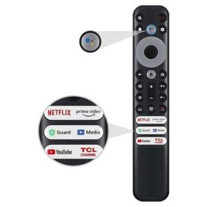 Compatible for TCL Tv Remote Original RC902V Model Bezel-Series P635 Pro Series Non Voice Command Remote Control (Without Google Assistant Feature)