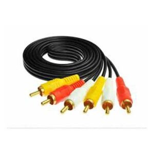 3RCA Male to 3RCA Male Stereo Audio Video Cable Composite Audio Video Av Cable Stereo Audio Video Cable Gold Plated 3 to 3 RCA Male Audio Plug Video for DVD VCD TV Amplifier Projector,1.5m