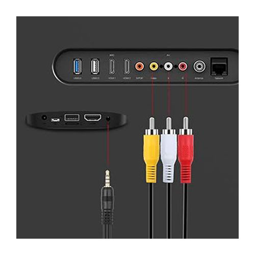 AUX to 3RCA Female Cable | TRRS to 3RCA AV Adapter | RCA to 3.5mmVedio Connecter Composite for Audio Video Cable TV DVD Camcorder Smart TV,5m - Image 4